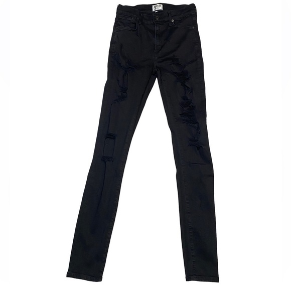 Agolde Pants - AGOLDE BLACK DISTRESSED SKINNY JEANS SIZE 27